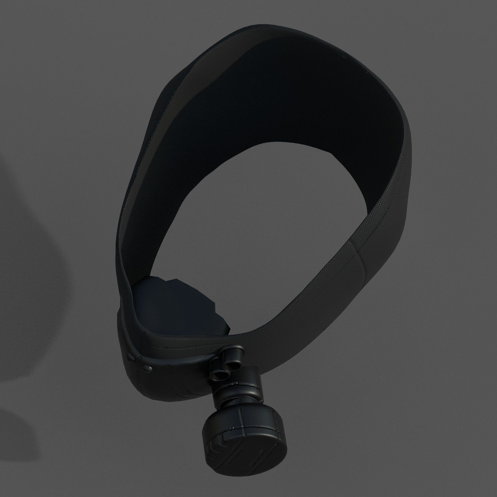 gas mask helmet protection scifi Low-poly 3D model_7