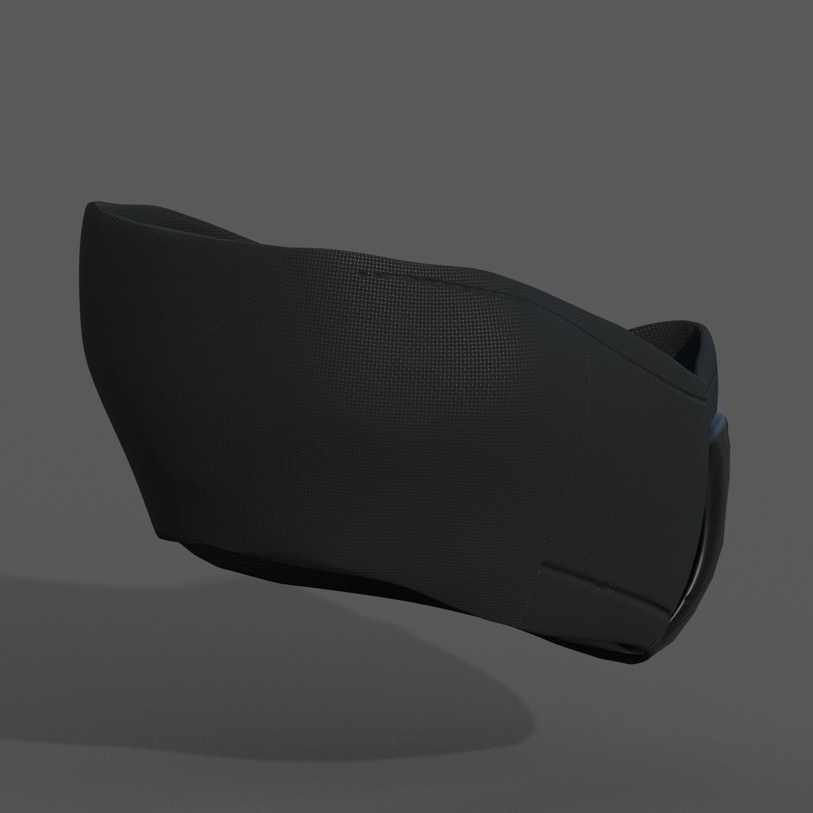 gas mask helmet protection scifi Low-poly 3D model_4