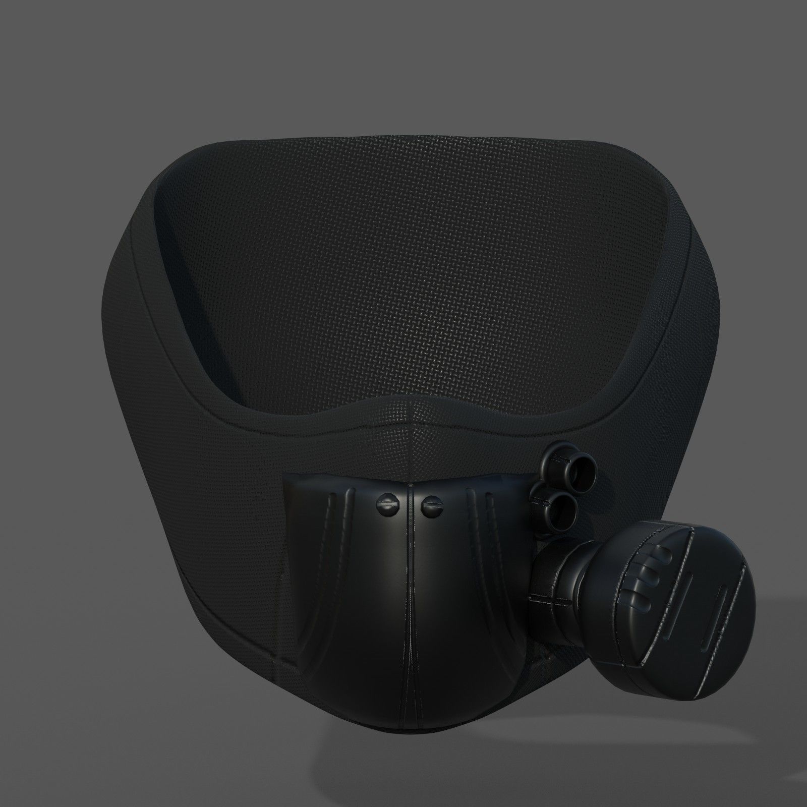 gas mask helmet protection scifi Low-poly 3D model_1