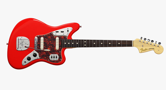 Fender Jaguar Electric Guitar 3D model