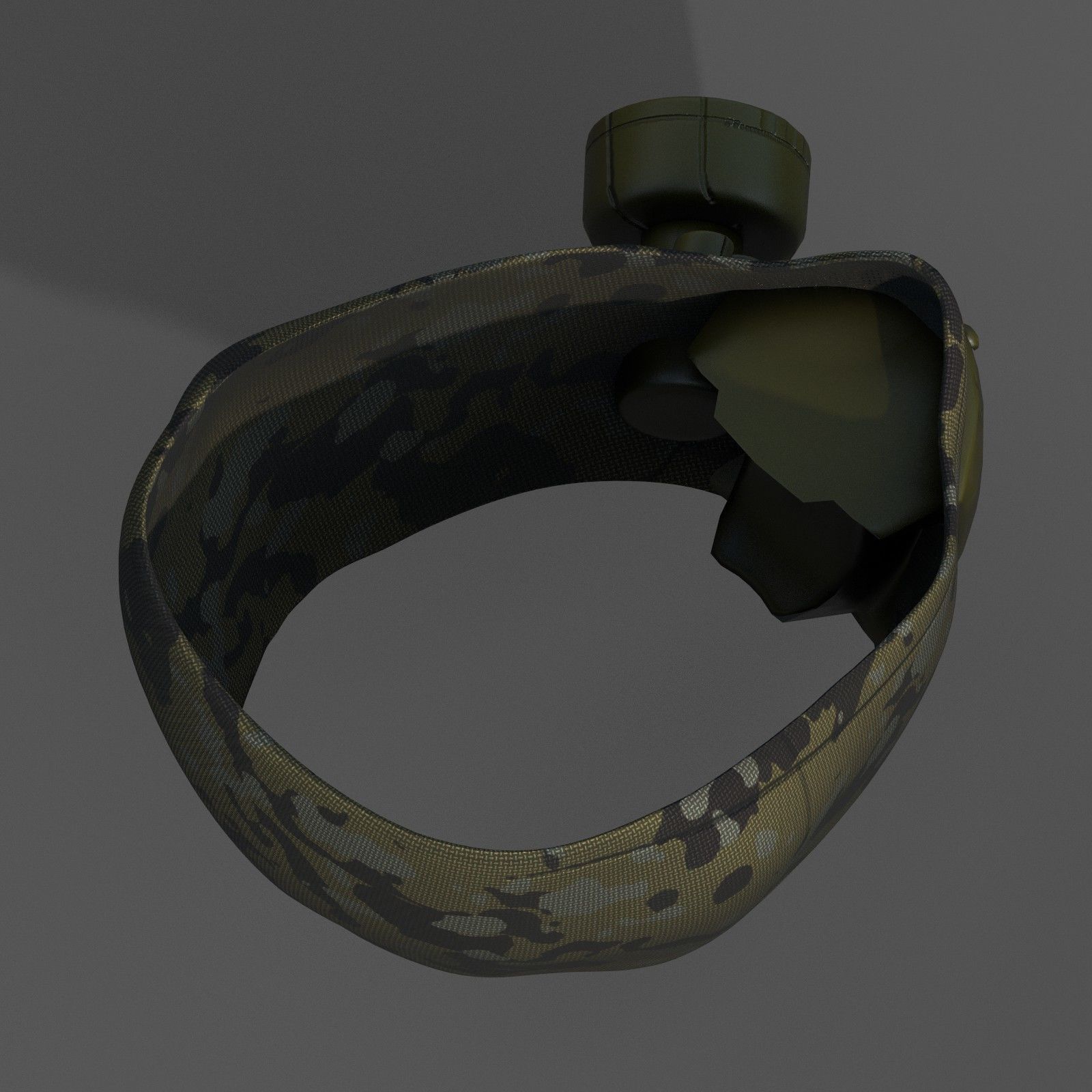 Gas mask respirator scifi futuristic ver 2 Low-poly 3D model Low-poly 3D model_7