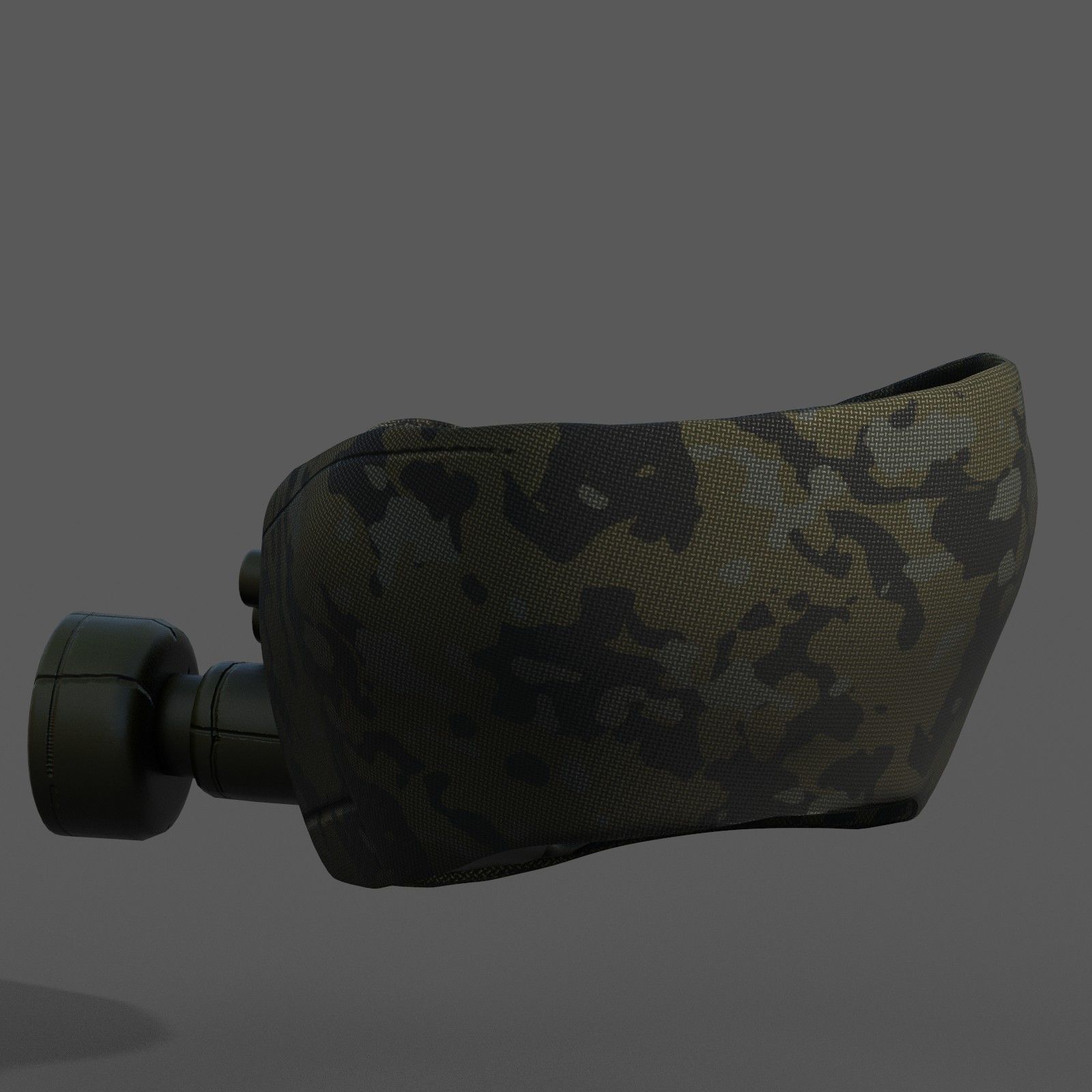 Gas mask respirator scifi futuristic ver 2 Low-poly 3D model Low-poly 3D model_8