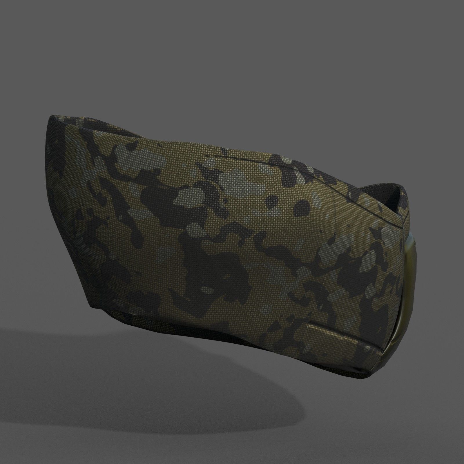 Gas mask respirator scifi futuristic ver 2 Low-poly 3D model Low-poly 3D model_6