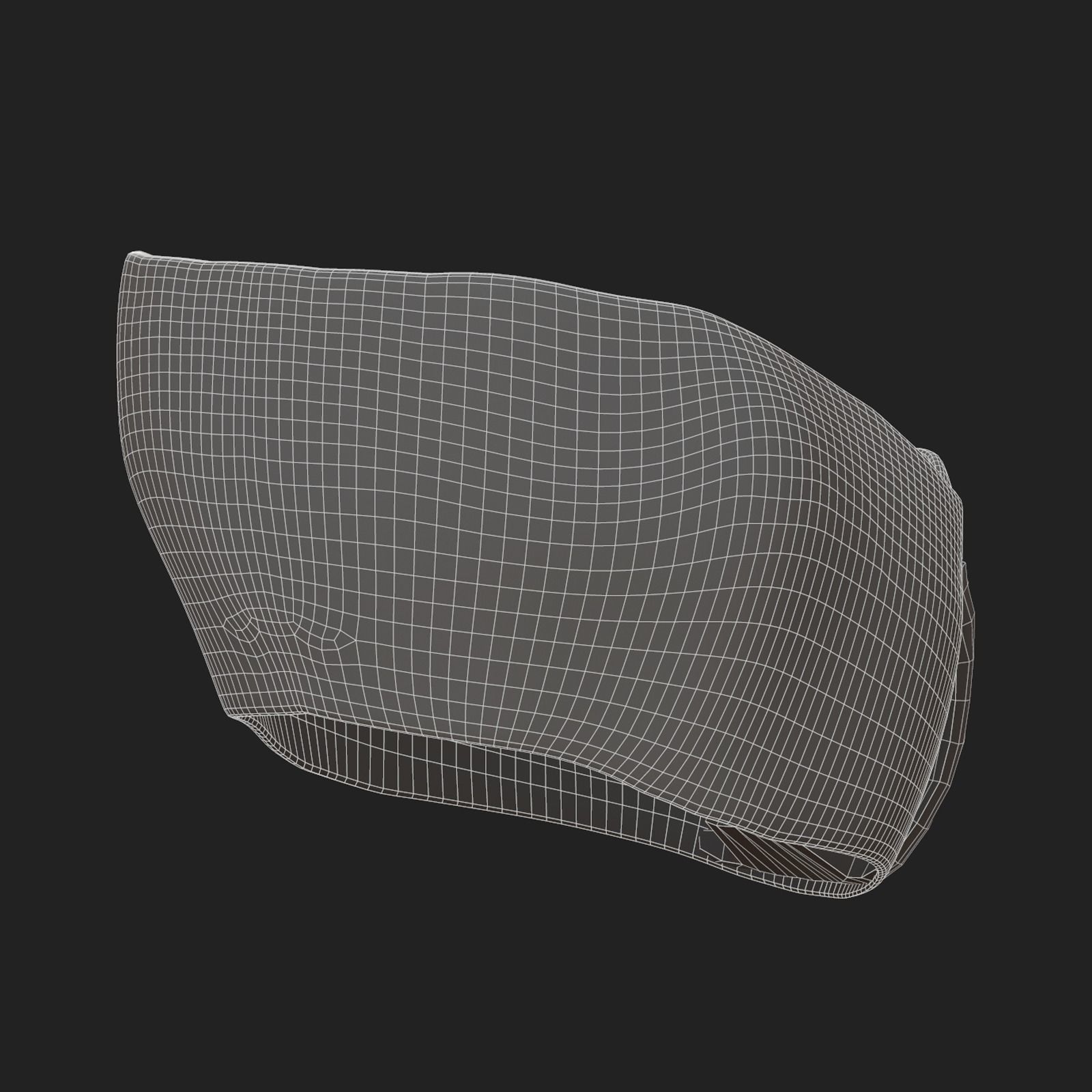 Gas mask respirator scifi futuristic ver 2 Low-poly 3D model Low-poly 3D model_12