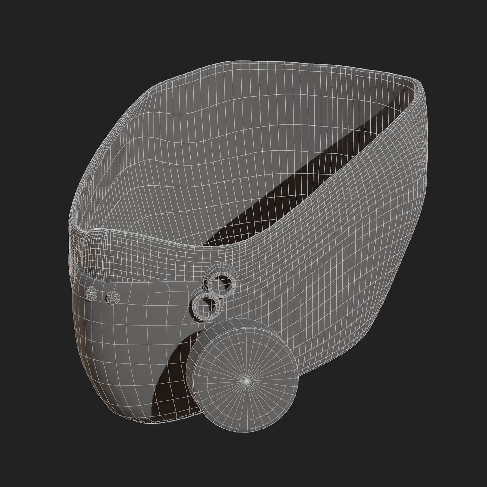 Gas mask respirator scifi futuristic ver 2 Low-poly 3D model Low-poly 3D model_14