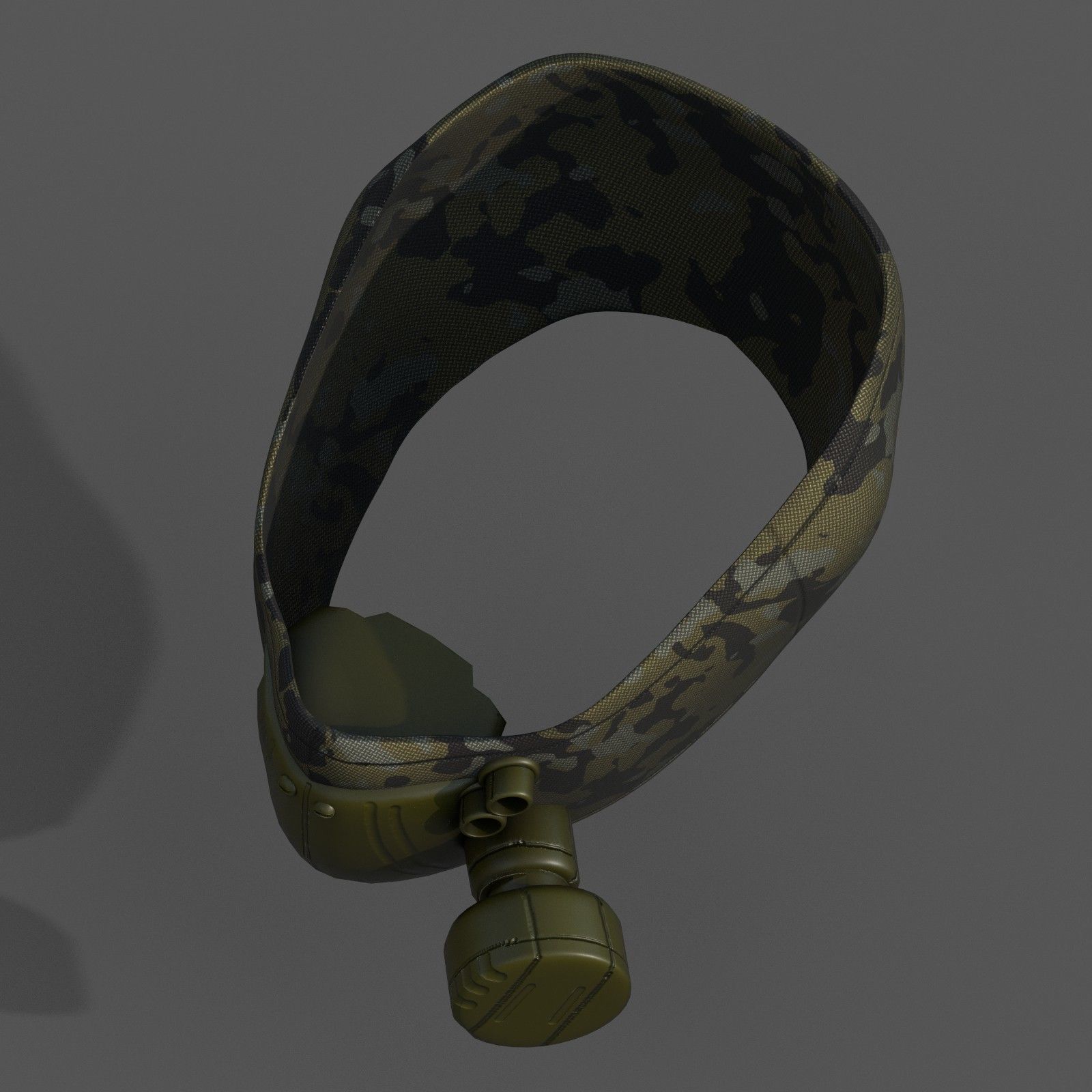 Gas mask respirator scifi futuristic ver 2 Low-poly 3D model Low-poly 3D model_10