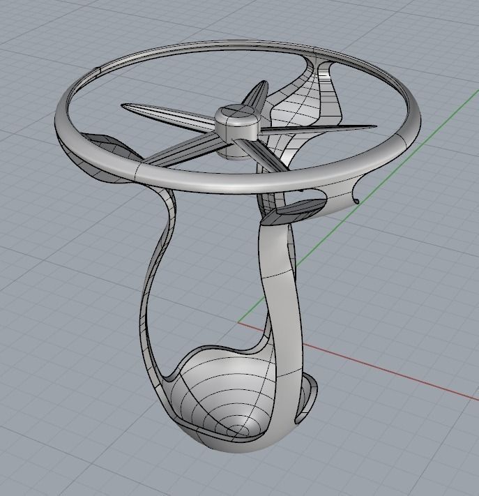 Propel futuristic table with circular design Free 3D model_0