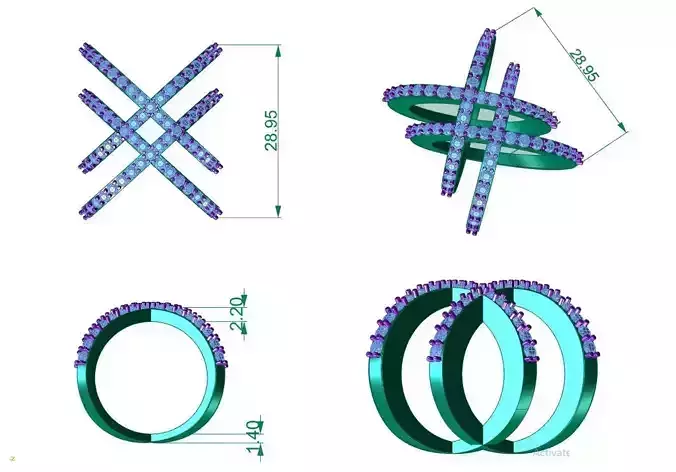 rings ring with crystals