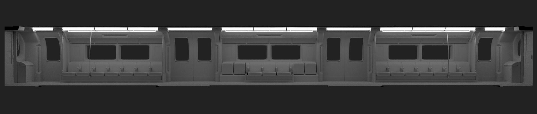 London Underground Carriage 3D Model 3D model_3