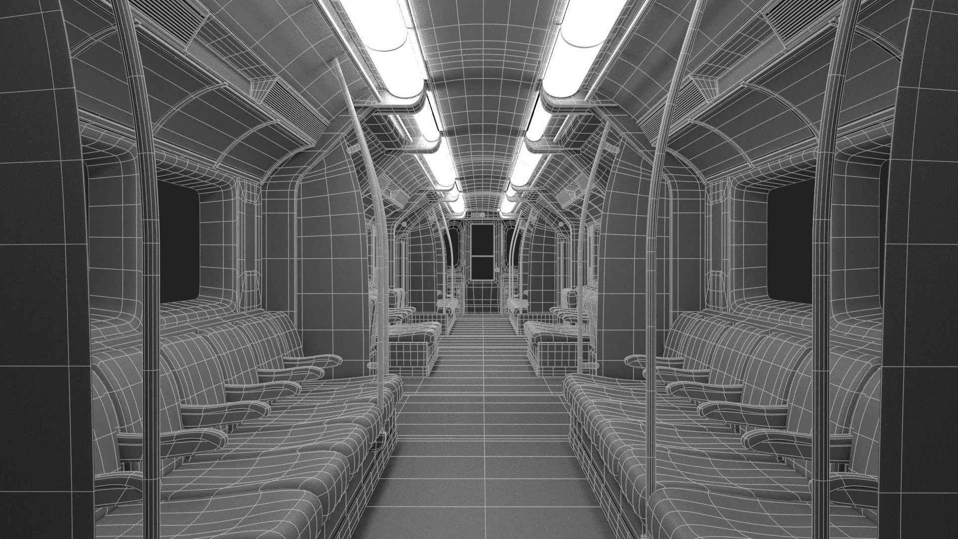 London Underground Carriage 3D Model 3D model_2