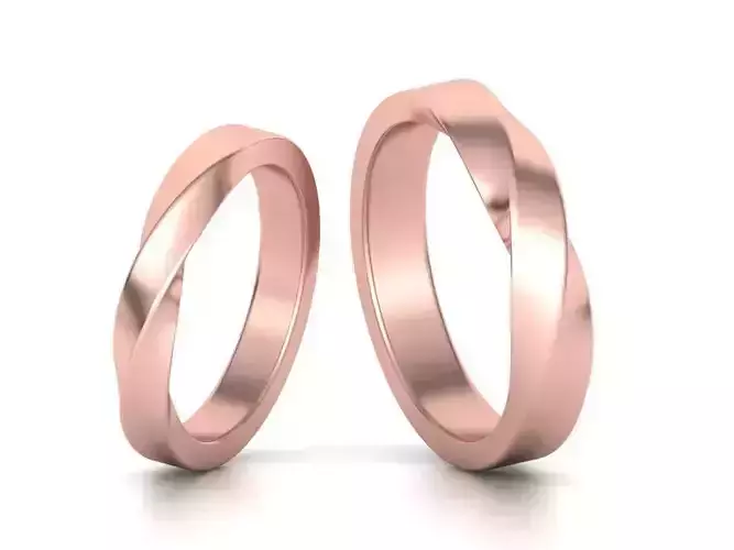 Mobius rings 3mm and 4mm width 3dmodels 3D print model