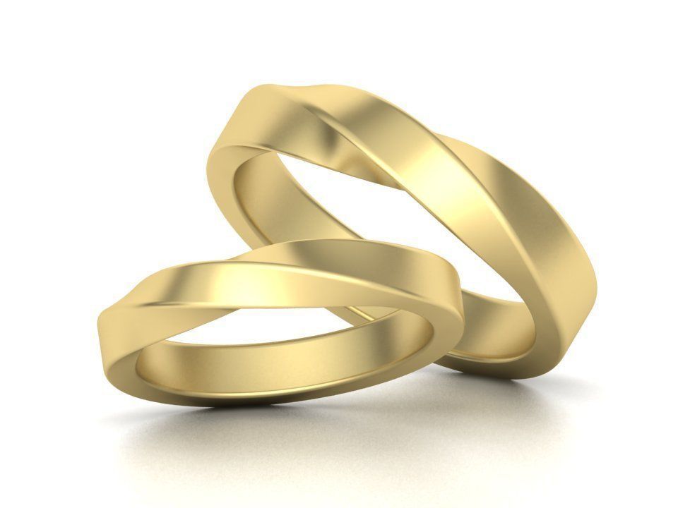Mobius rings 3mm and 4mm width 3dmodels 3D print model_6