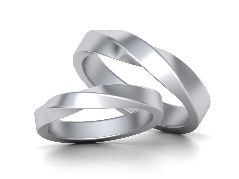 Mobius rings 3mm and 4mm width 3dmodels 3D print model_5