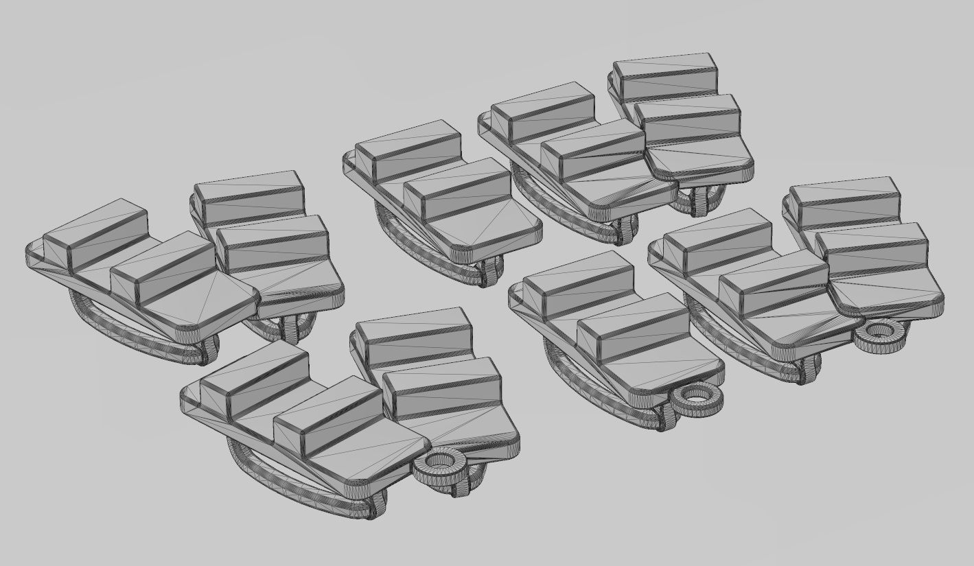 Japanese Clogs pendant and charms 3D print model_12