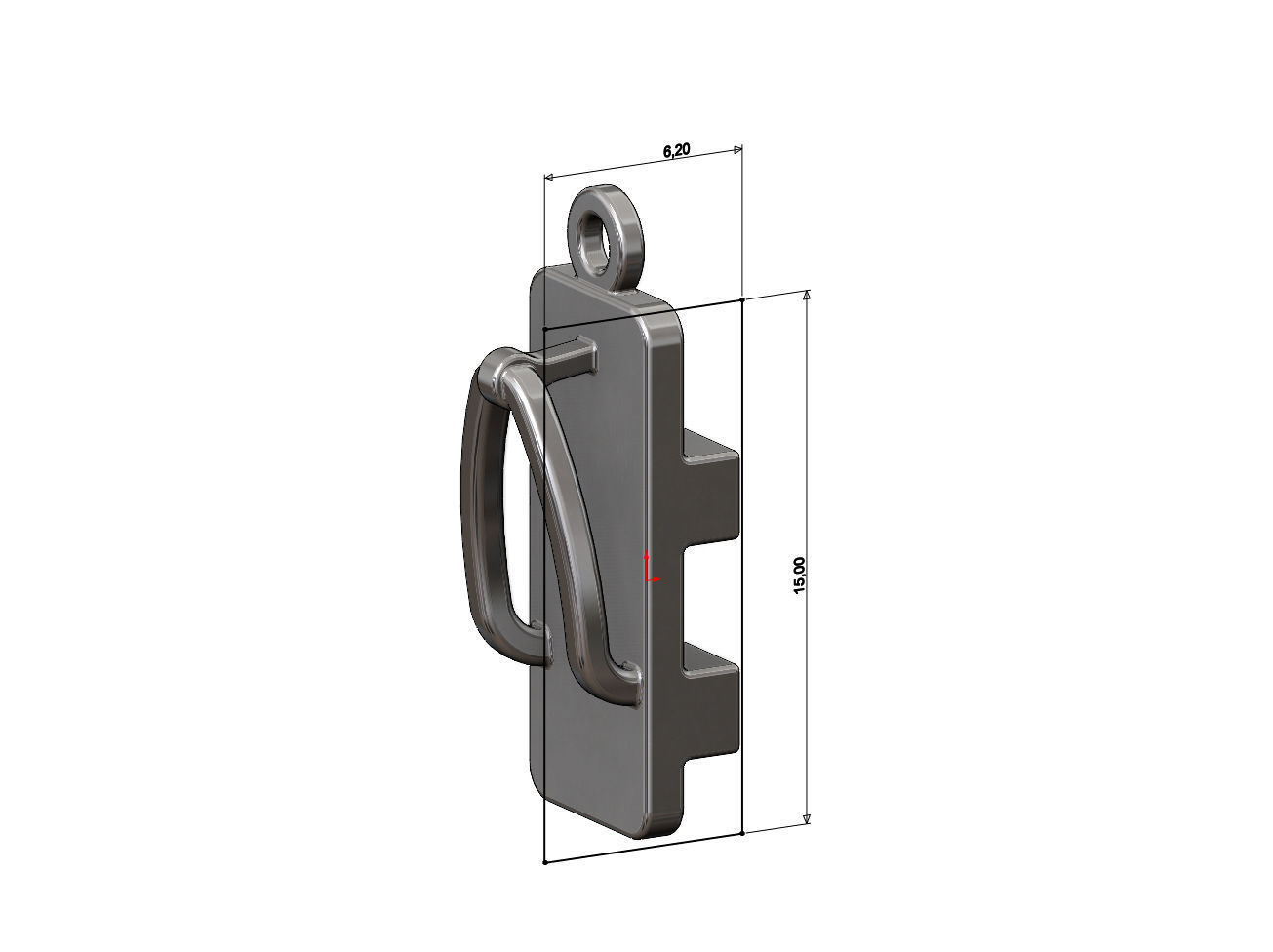 Japanese Clogs pendant and charms 3D print model_7