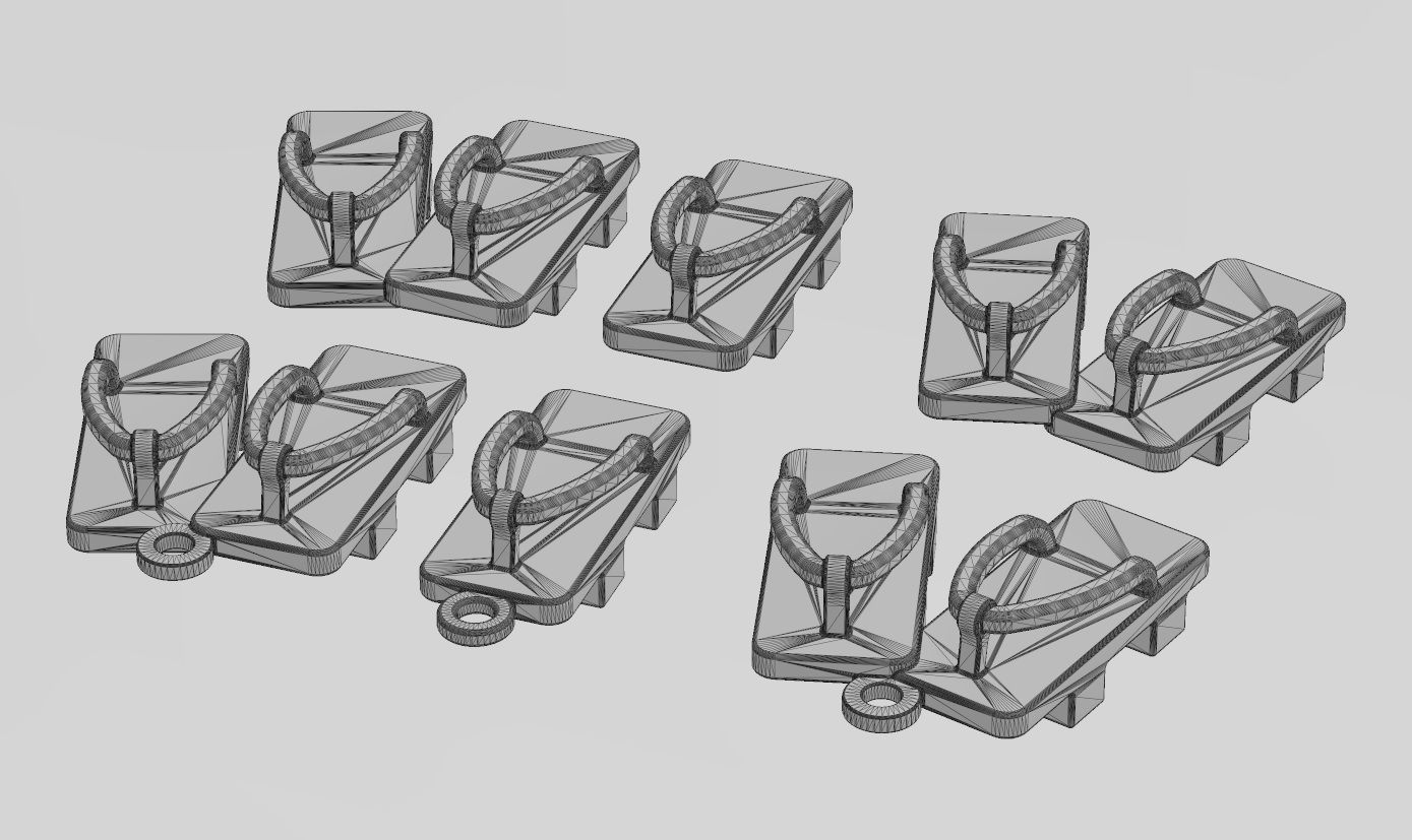 Japanese Clogs pendant and charms 3D print model_11