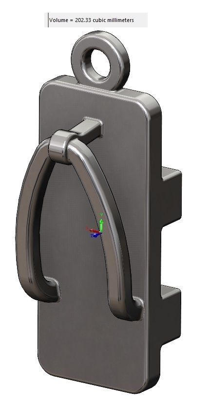 Japanese Clogs pendant and charms 3D print model_10