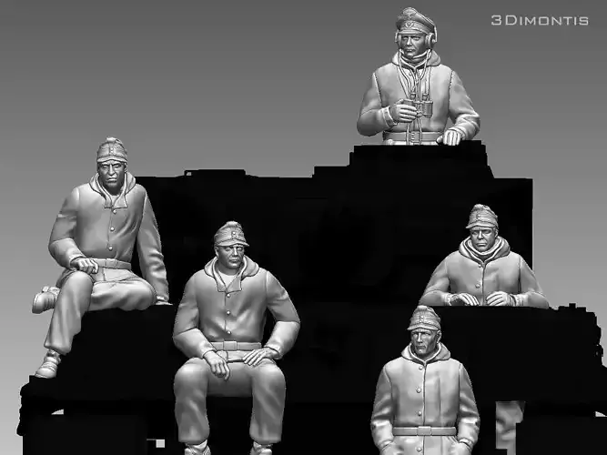 German Tank Crew 3D print model