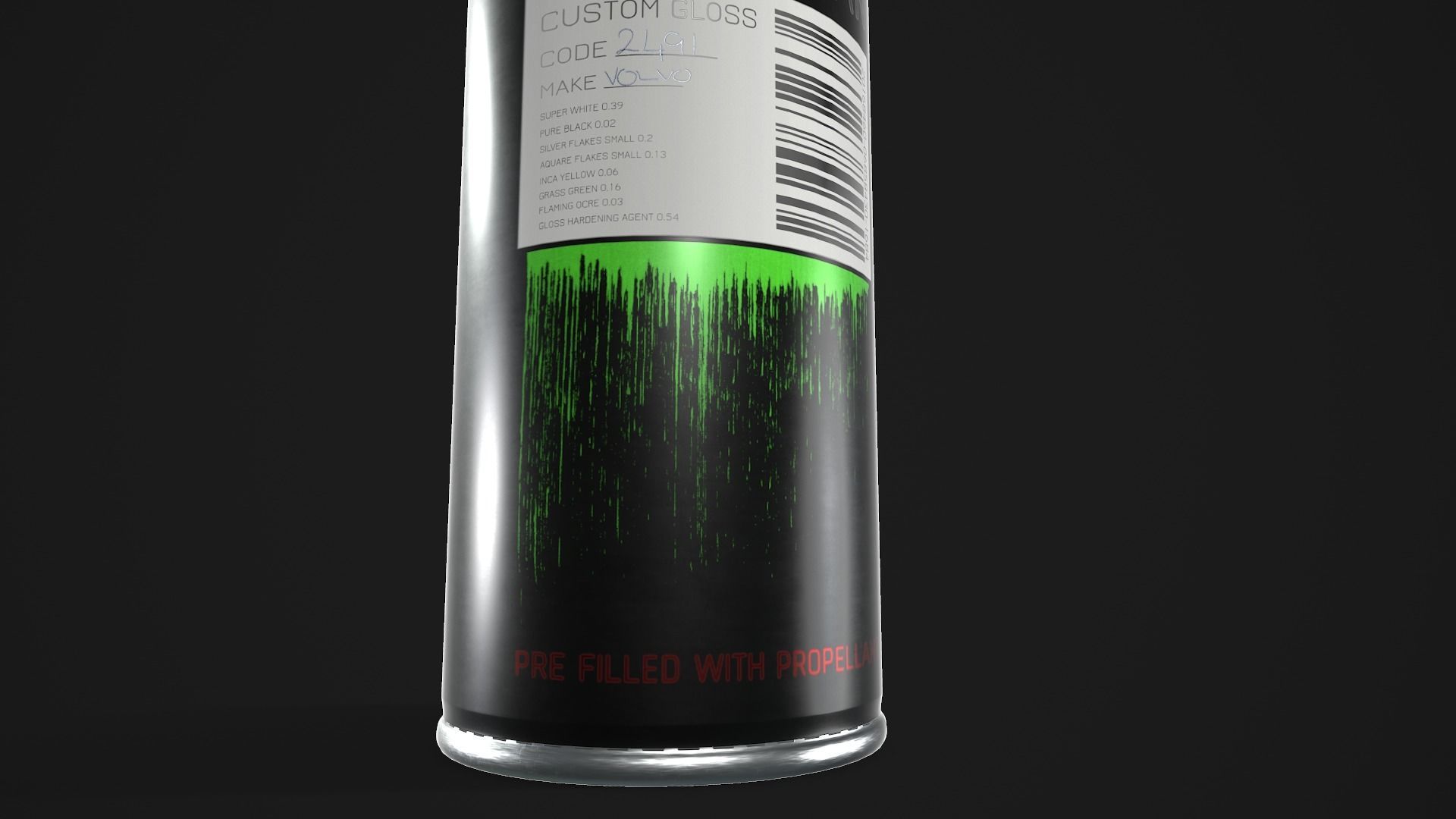 Spray Paint Can Low-poly 3D model_6