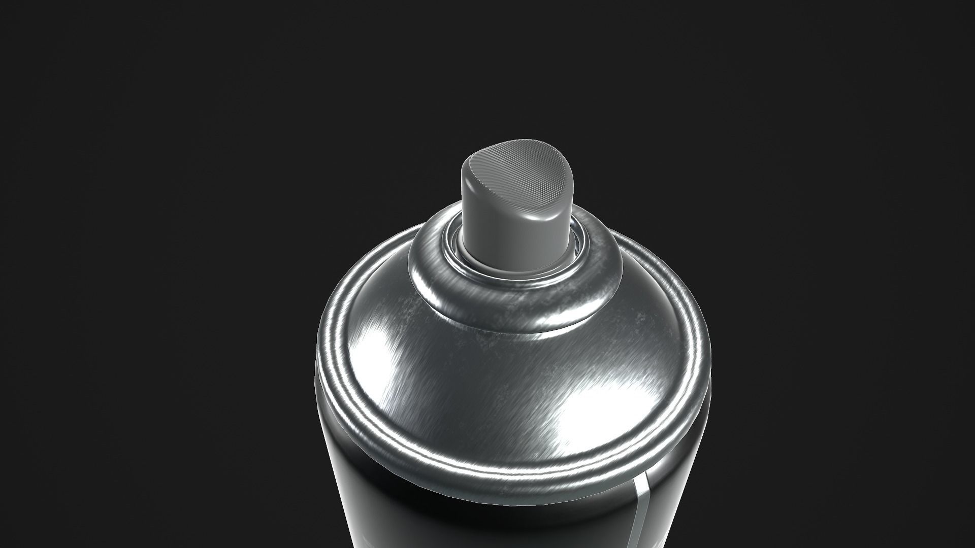 Spray Paint Can Low-poly 3D model_9