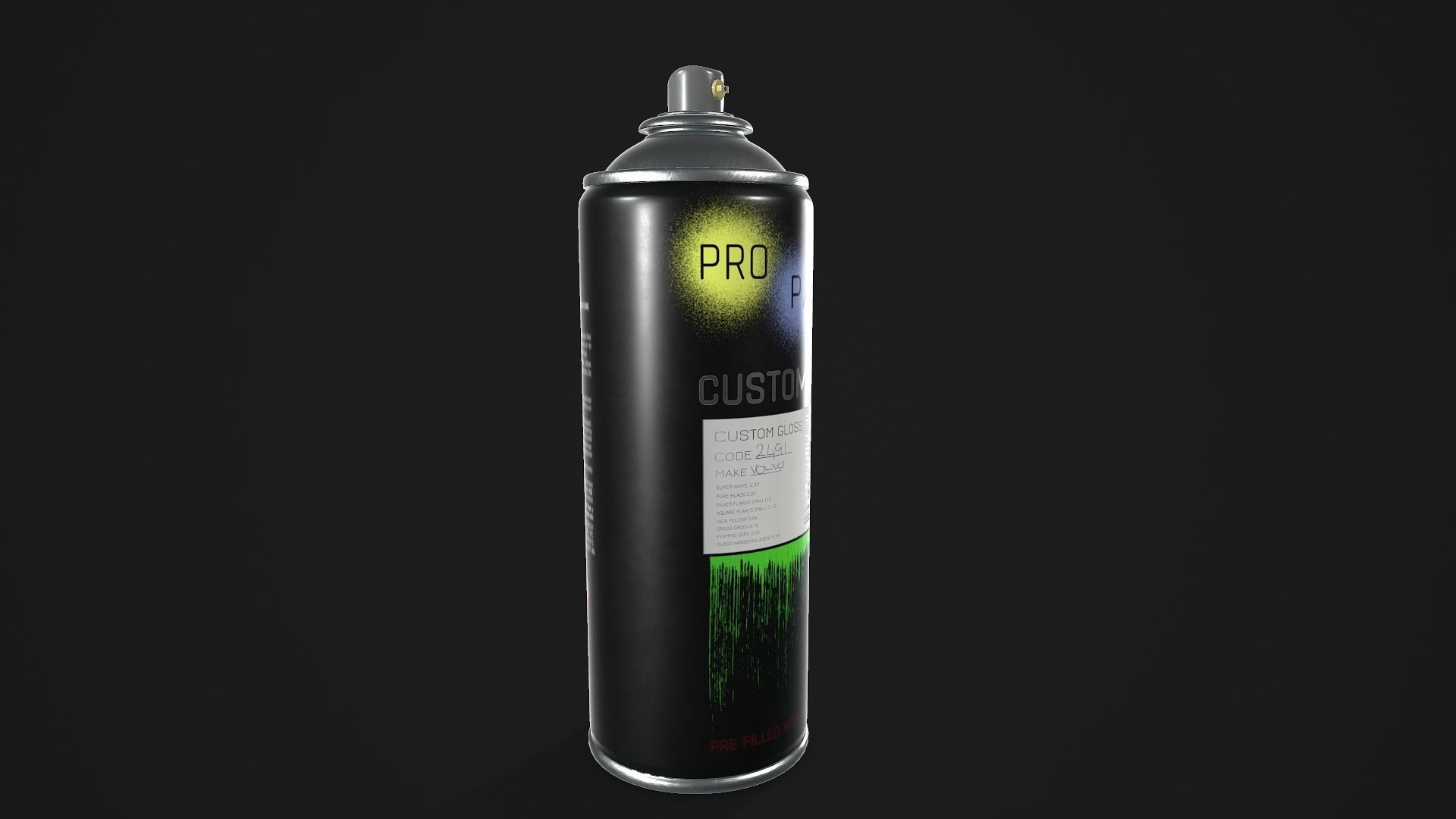 Spray Paint Can Low-poly 3D model_10