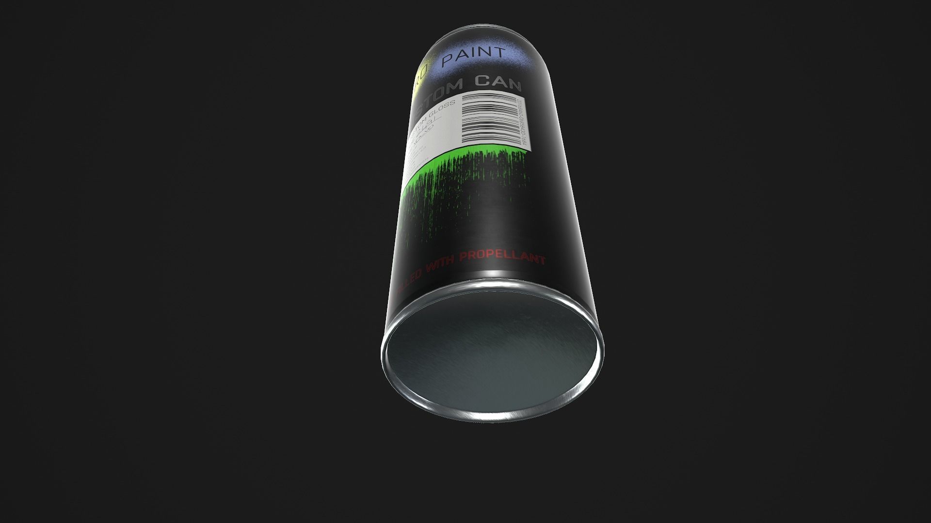 Spray Paint Can Low-poly 3D model_11