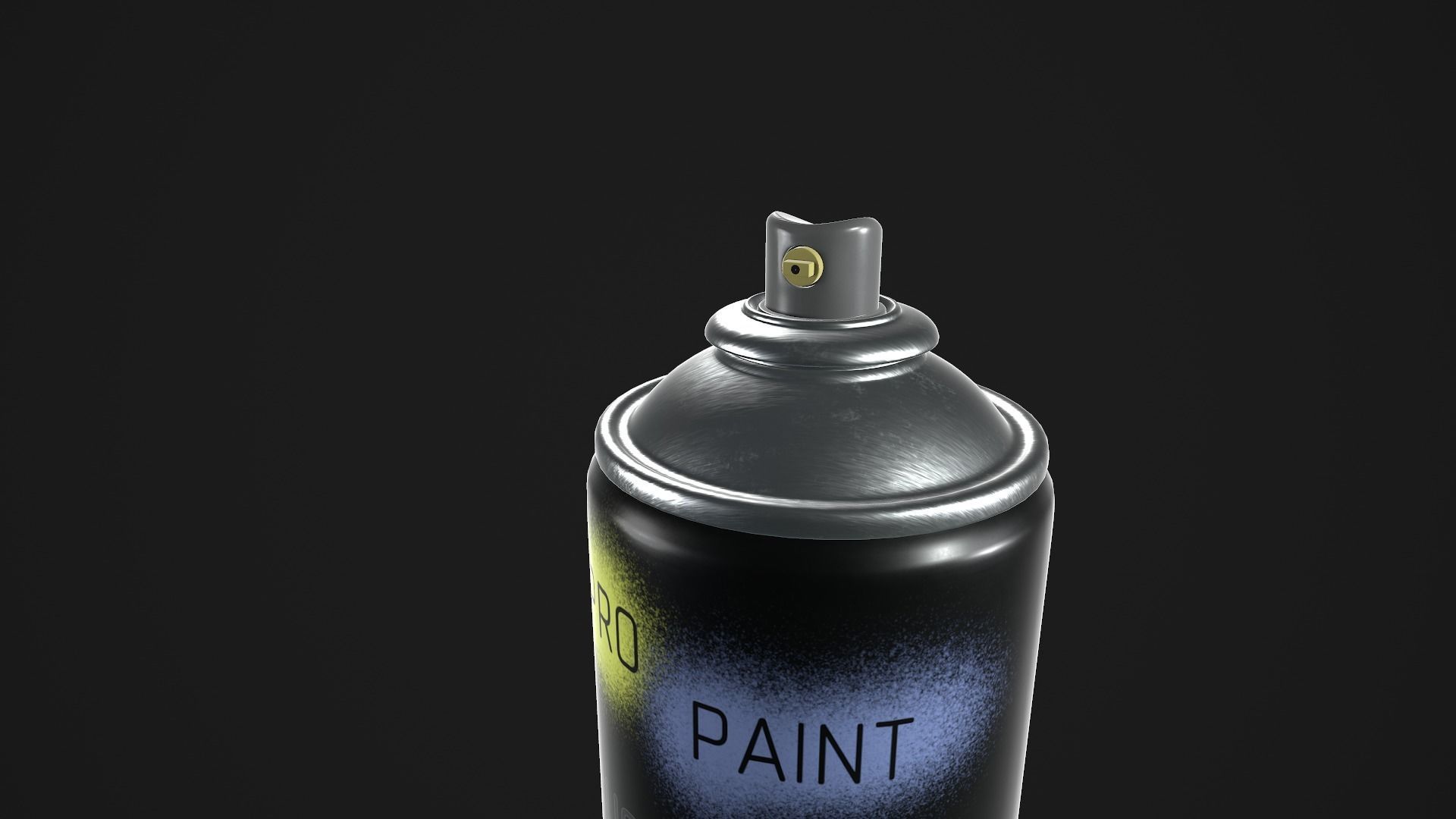 Spray Paint Can Low-poly 3D model_8