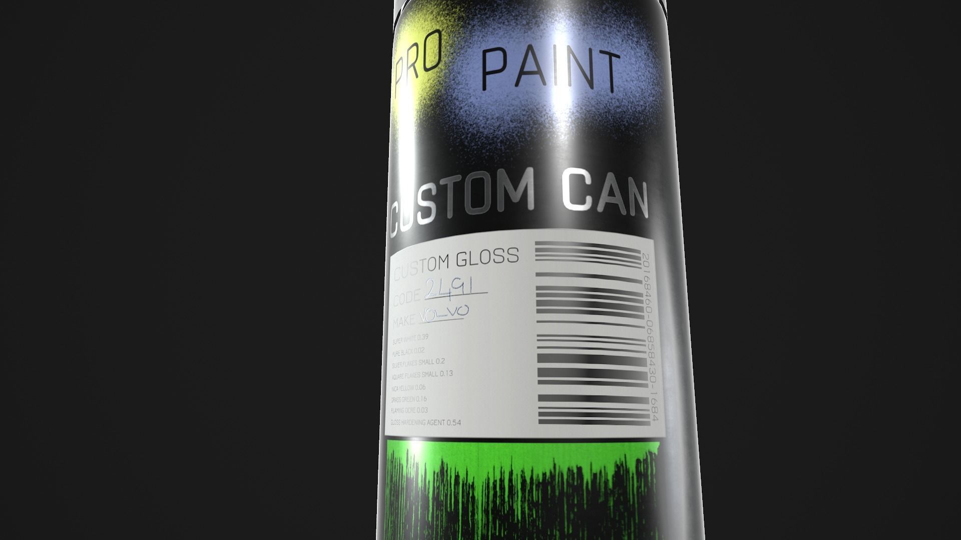 Spray Paint Can Low-poly 3D model_5