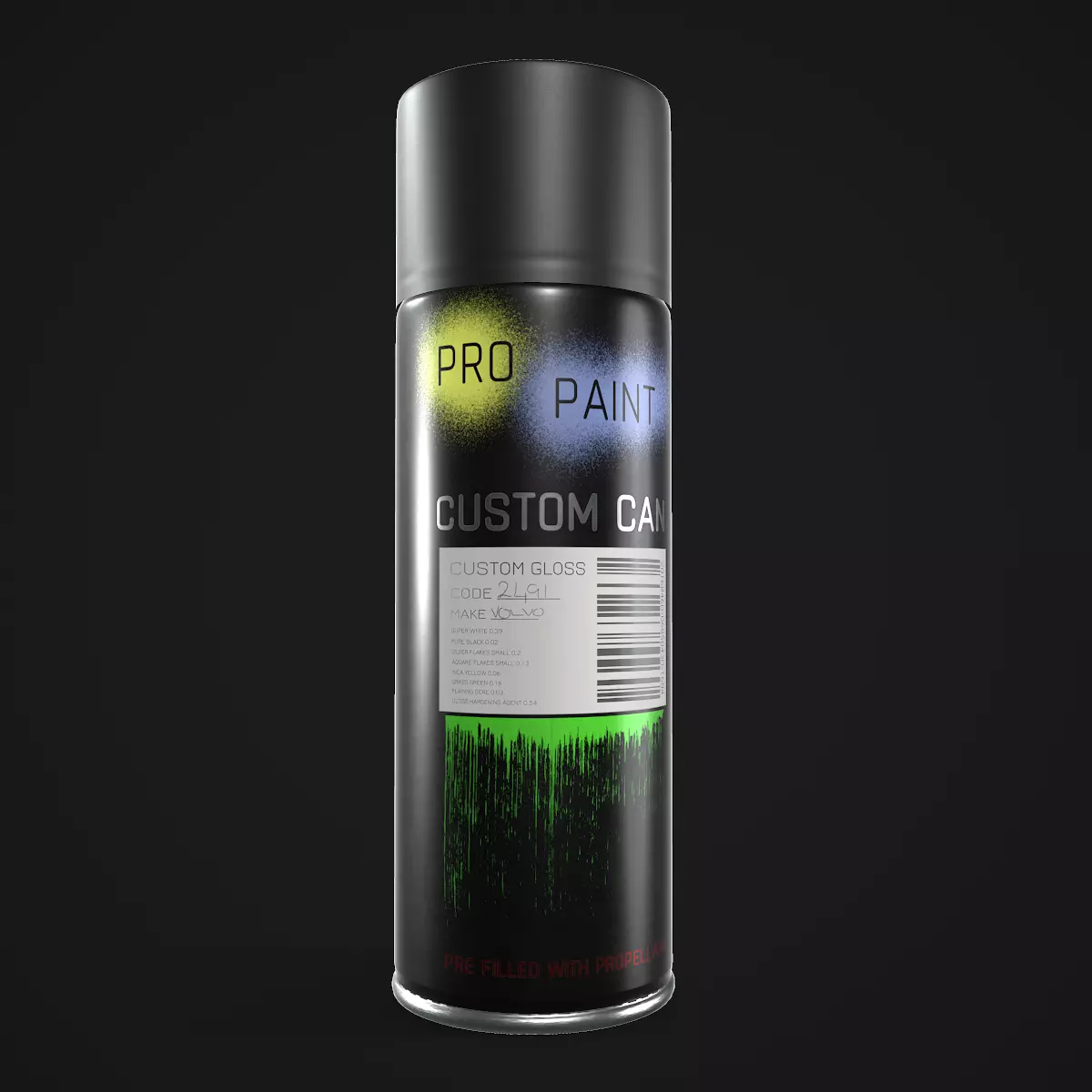 Spray Paint Can Low-poly 3D model_0
