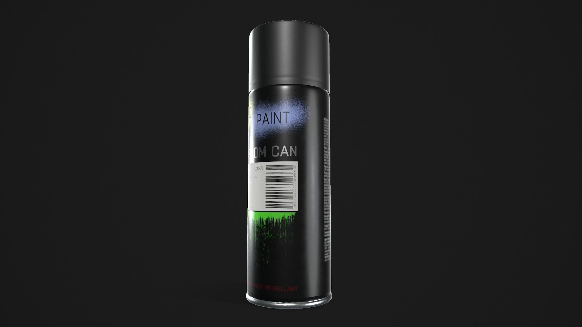 Spray Paint Can Low-poly 3D model_2