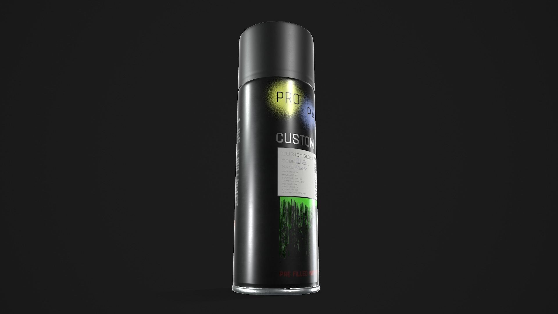Spray Paint Can Low-poly 3D model_4