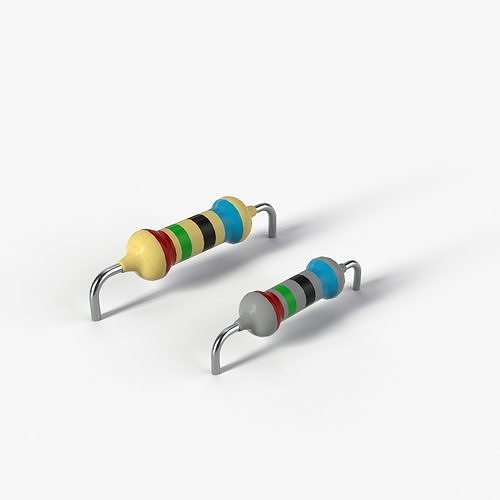 PBR Resistor model with 2K textures 3D model