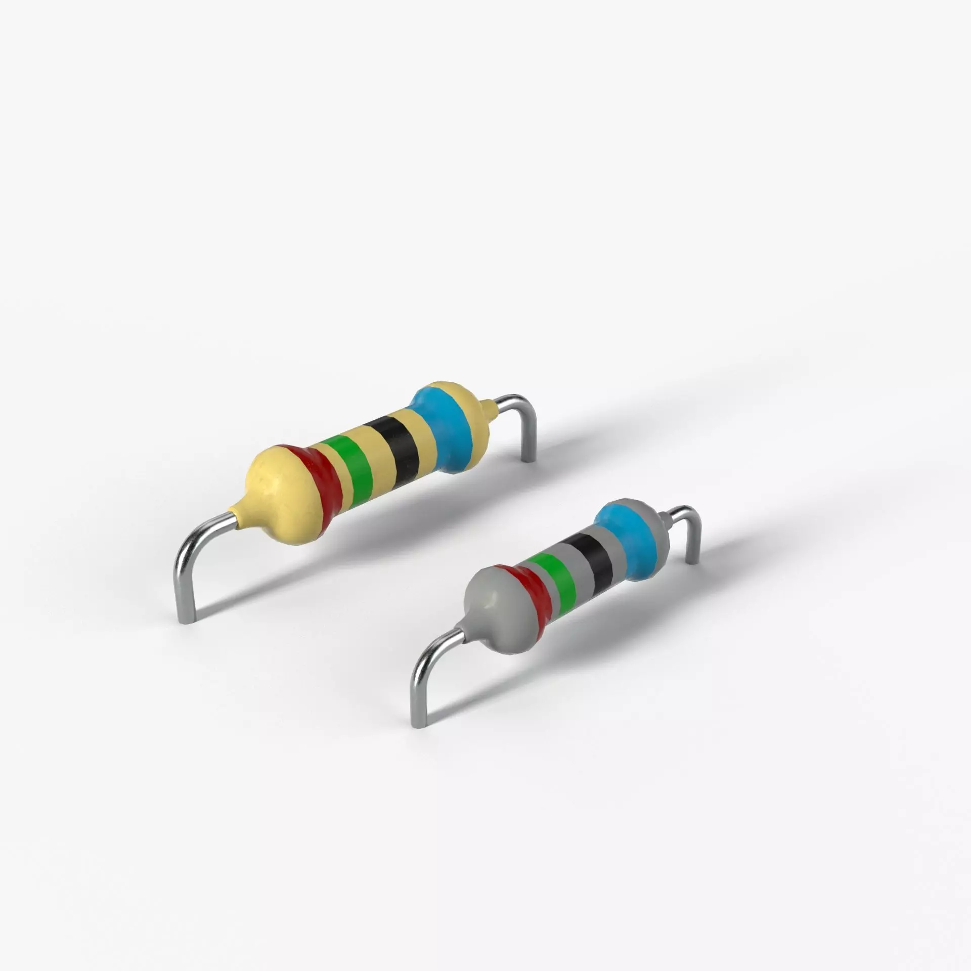 PBR Resistor model with 2K textures 3D model_0