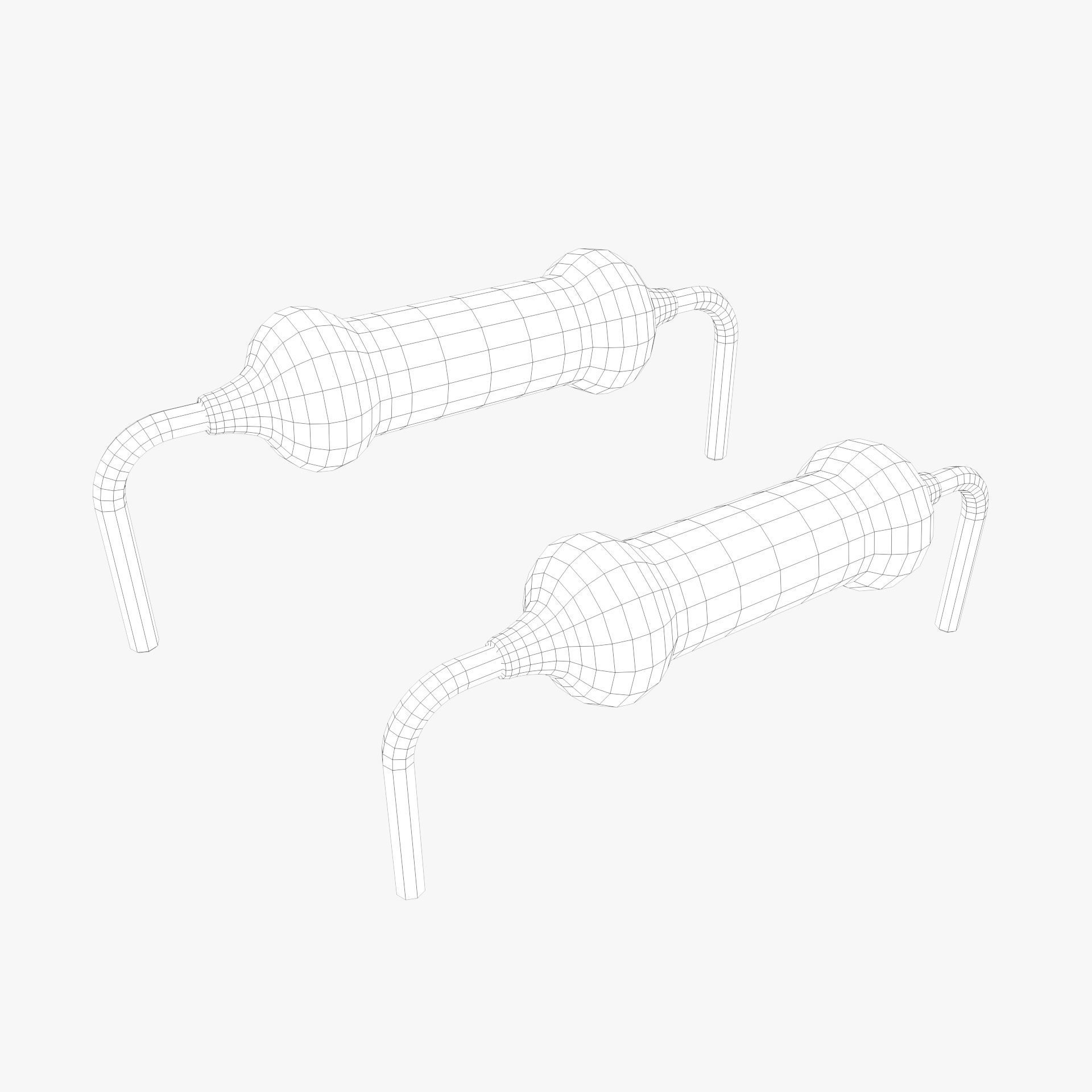 PBR Resistor model with 2K textures 3D model_6