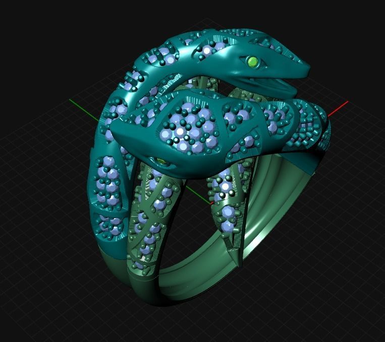 snake ring  3D print model_2