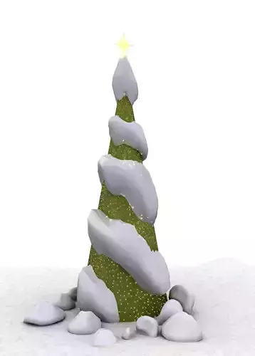 Twisted Green Christmas Tree