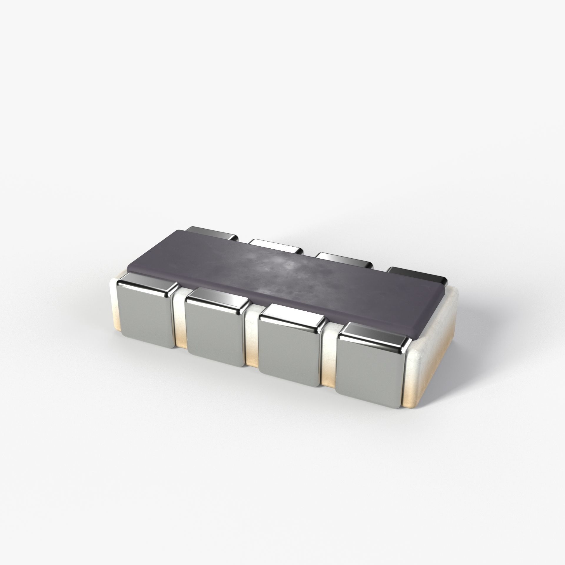 PBR SMD type Resistor model with 2K textures Low-poly 3D model_2