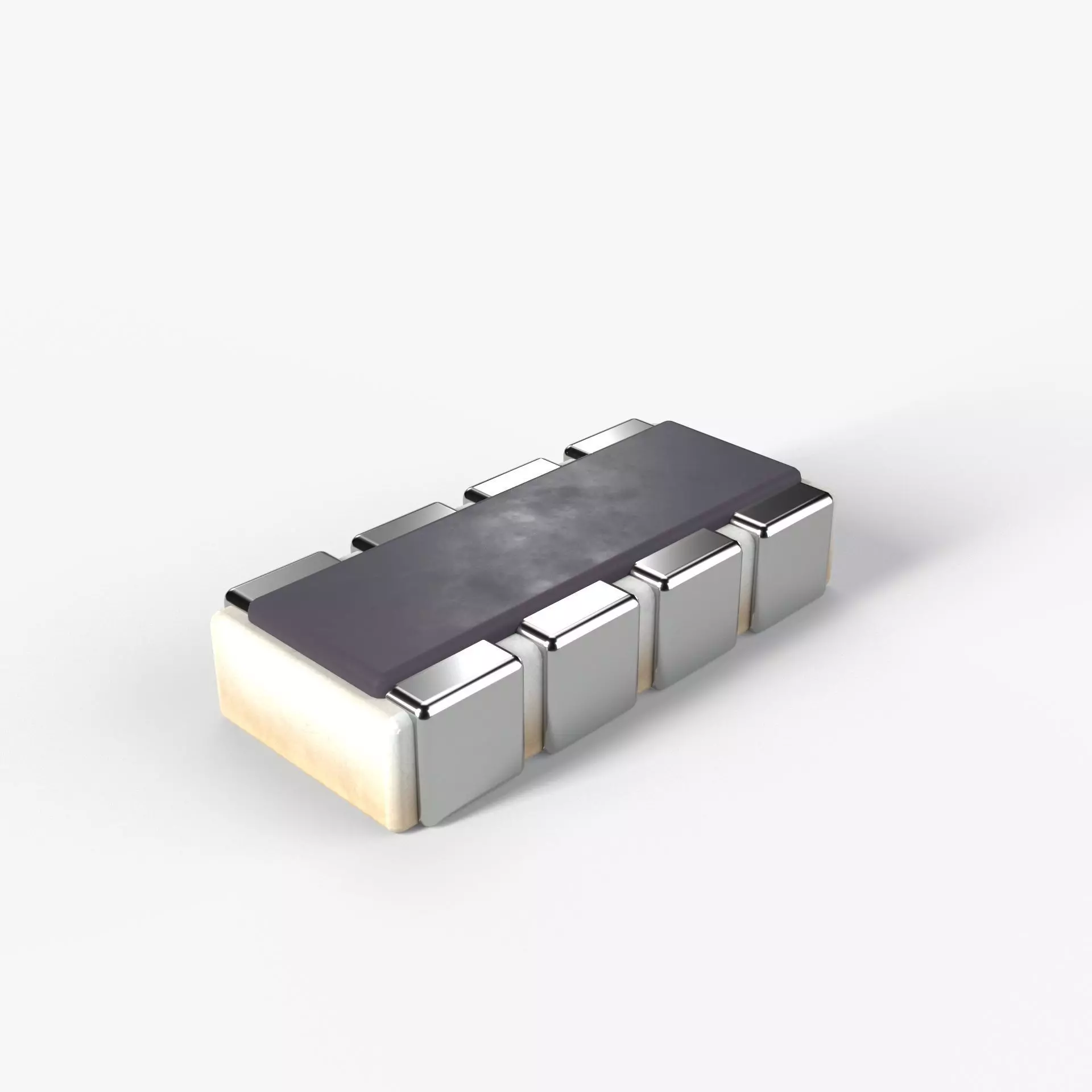 PBR SMD type Resistor model with 2K textures Low-poly 3D model_0