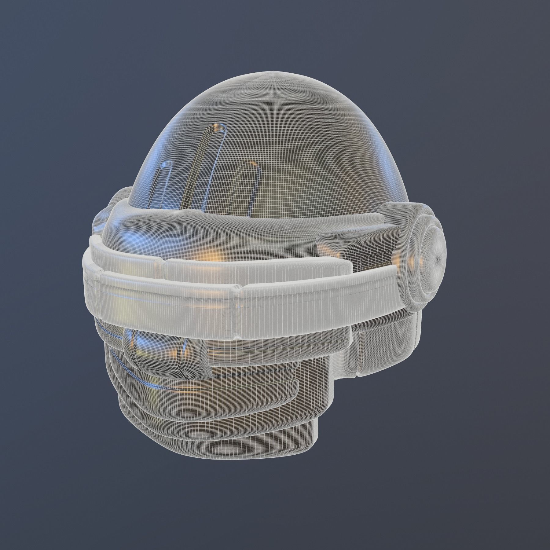 helmet high poly sculpt 3d printable ver 7 3D model 3D model_7