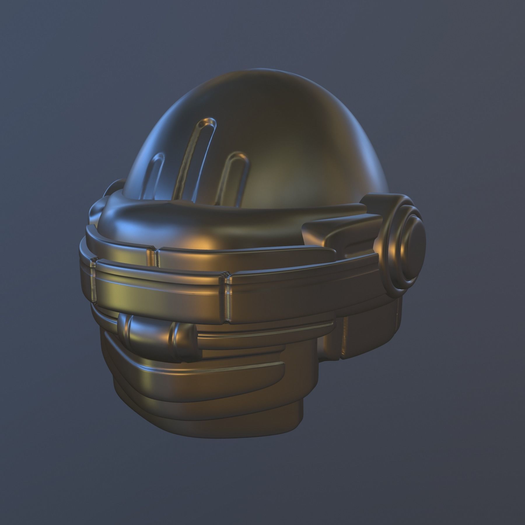 helmet high poly sculpt 3d printable ver 7 3D model 3D model_6