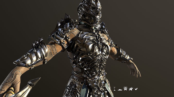 Dark Knight Low-poly 3D model