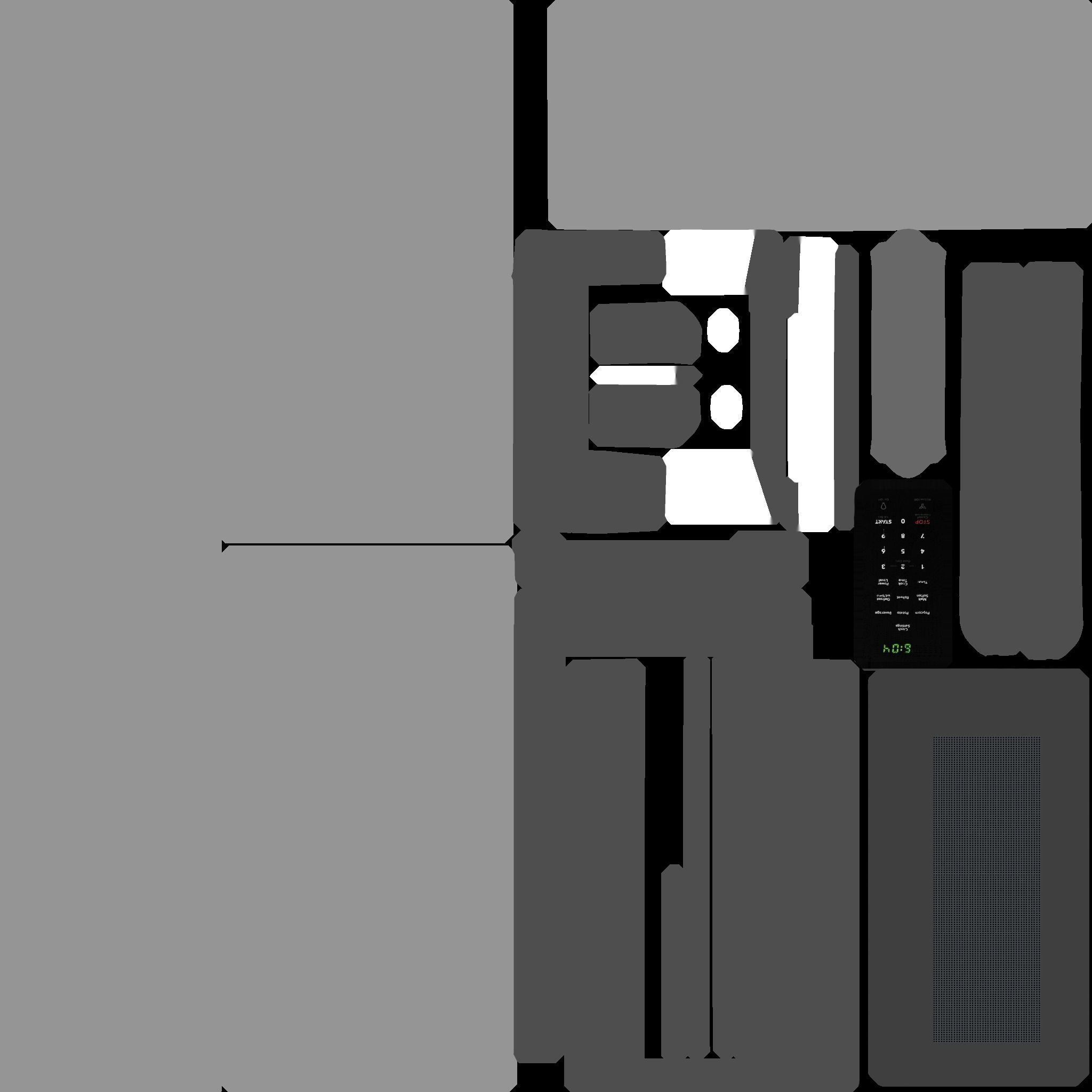 Microwave Low-poly 3D model_12