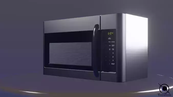 Microwave Low-poly 3D model