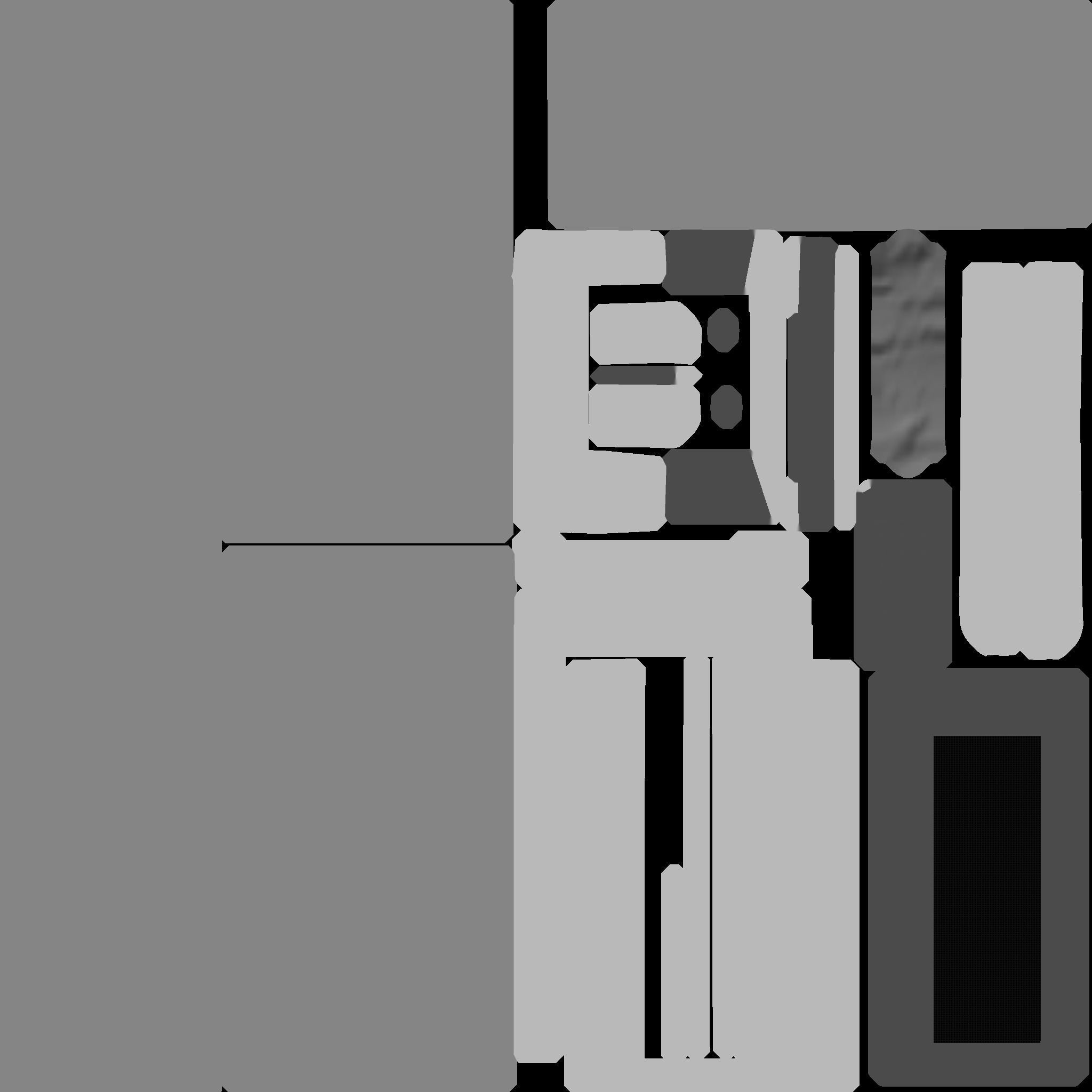 Microwave Low-poly 3D model_14