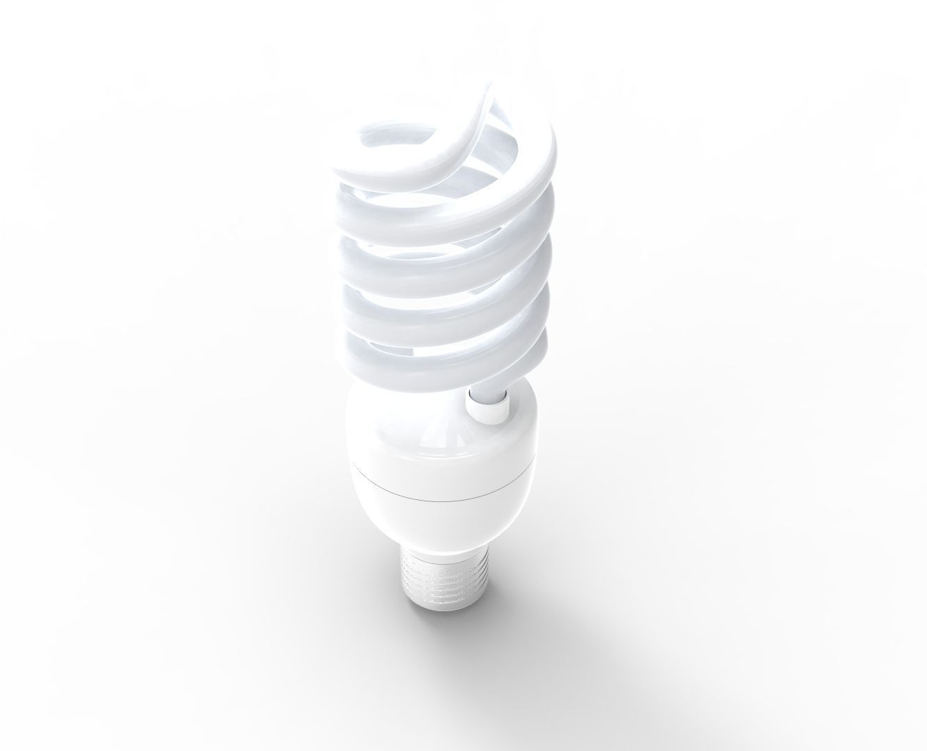 Spiral Light Bulb  3D print model_2
