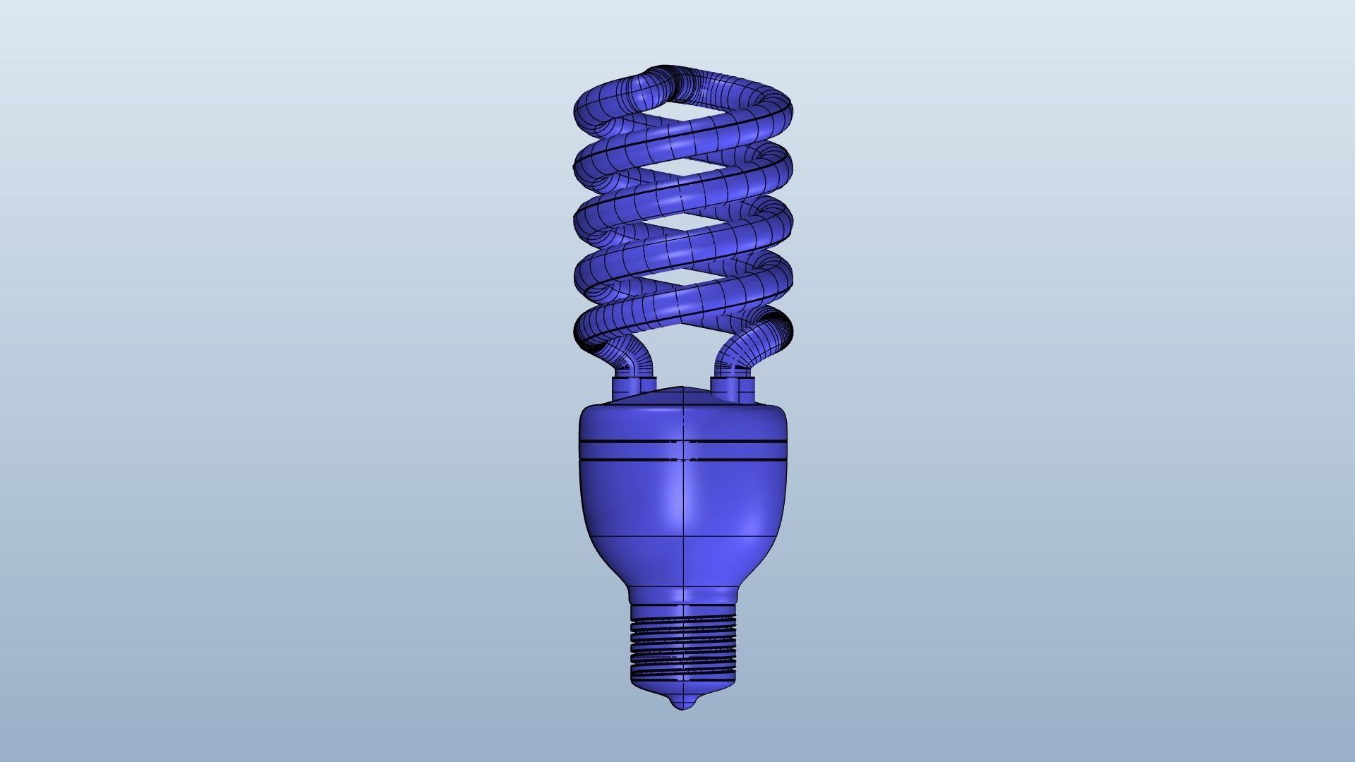 Spiral Light Bulb  3D print model_12