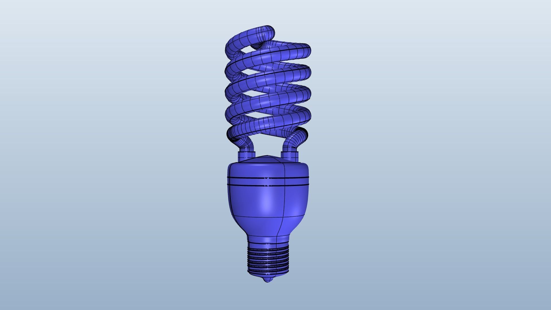 Spiral Light Bulb  3D print model_8