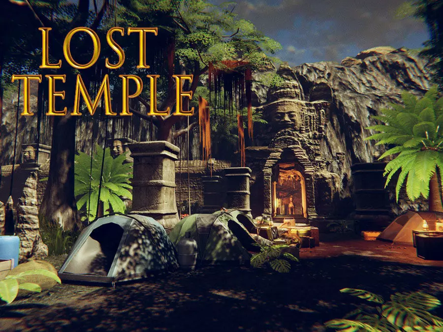 Lost Temple Low-poly 3D model_0