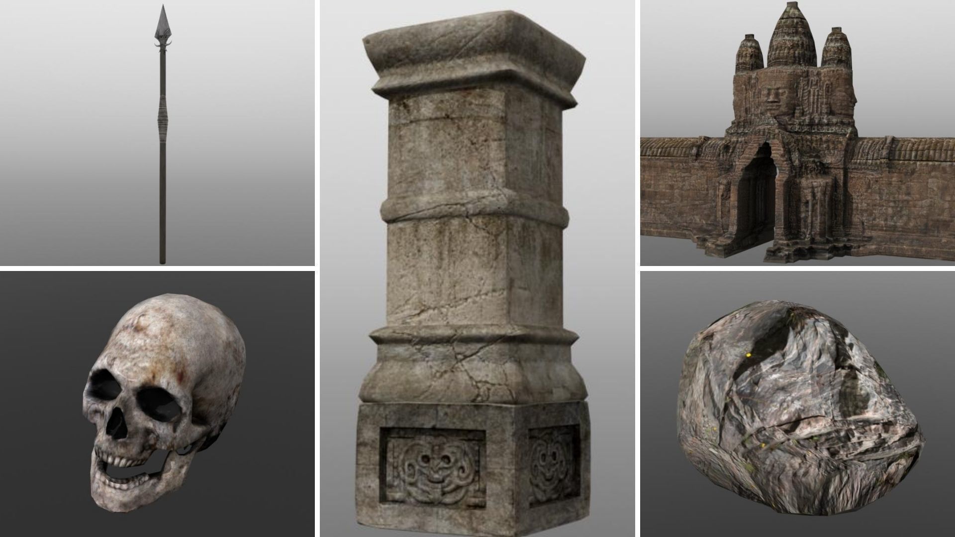 Lost Temple Low-poly 3D model_14