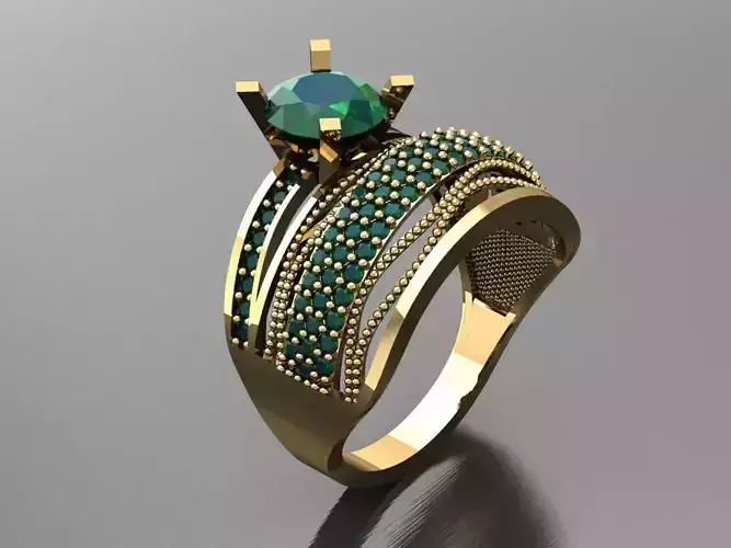 TW050- Diamond ring 3D print model